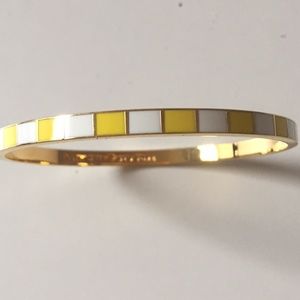 Kate Spade Yellow, White and Gold Bangle
